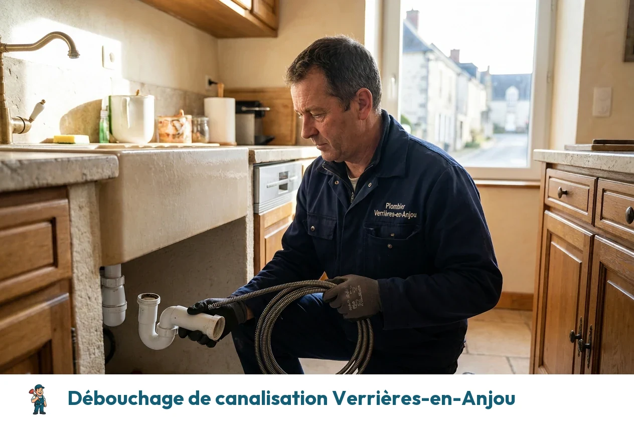 Débouchage de canalisation à Verrières-en-Anjou