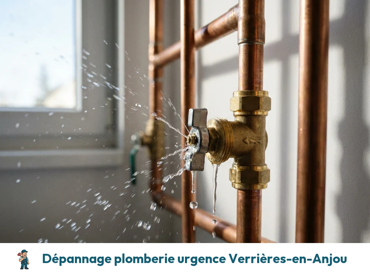 Dépannage plomberie urgence à Verrières-en-Anjou