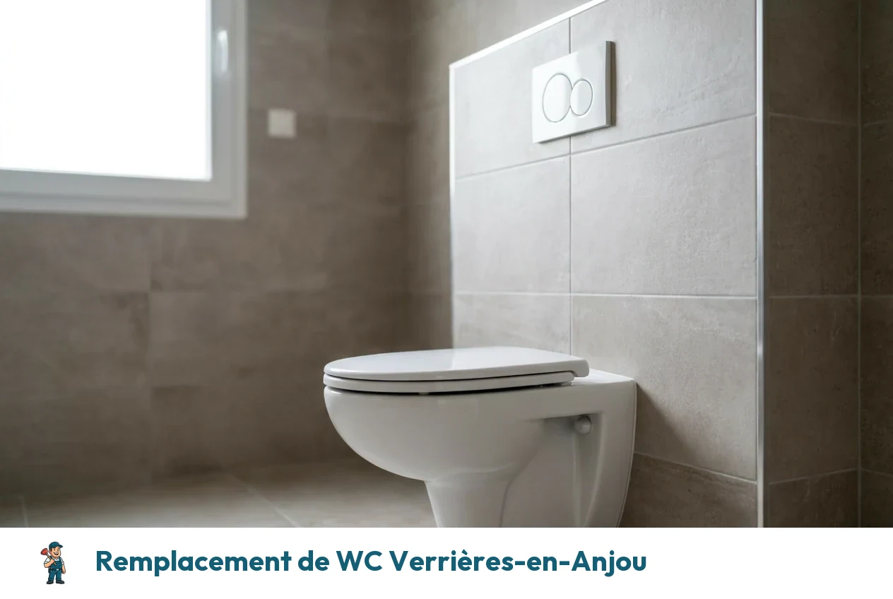 Remplacement de WC à Verrières-en-Anjou