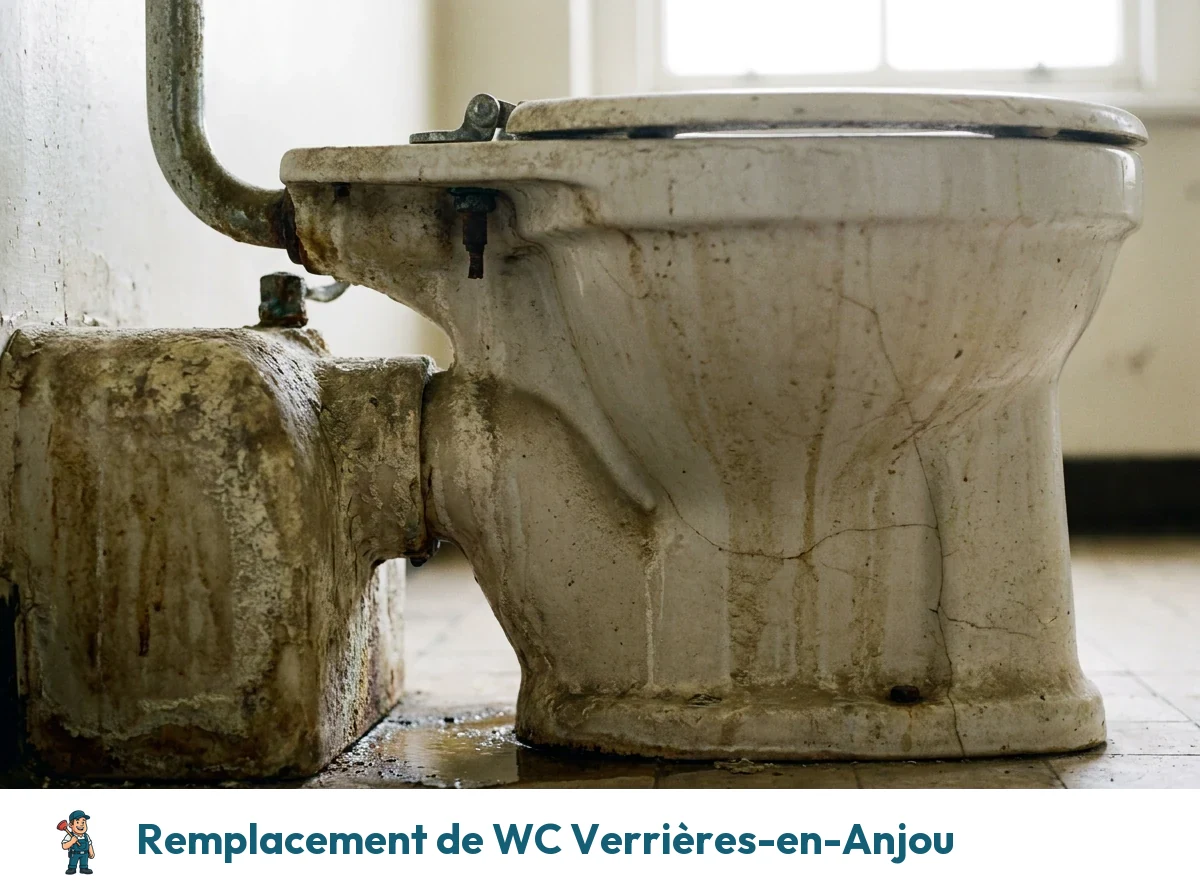 Remplacement de WC à Verrières-en-Anjou
