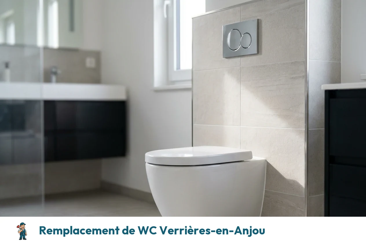 Remplacement de WC à Verrières-en-Anjou