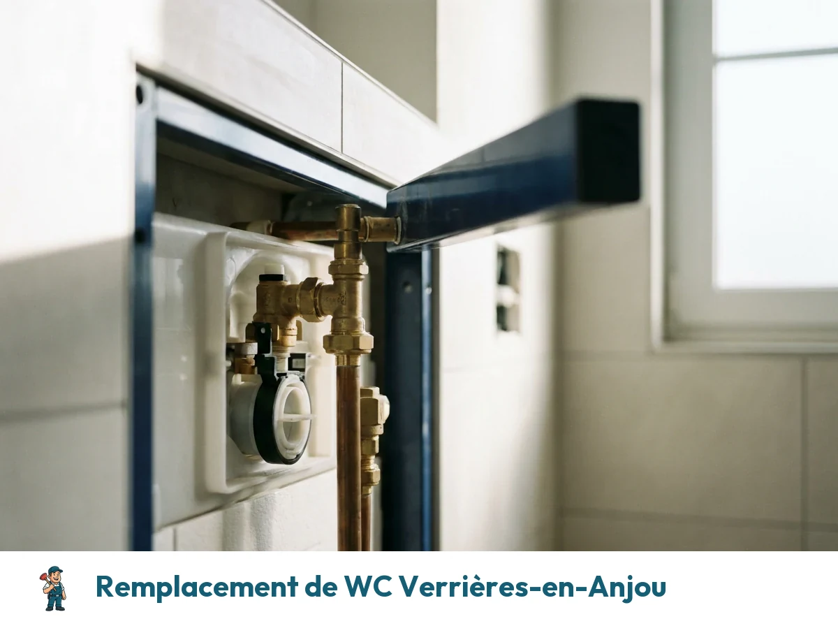 Remplacement de WC à Verrières-en-Anjou