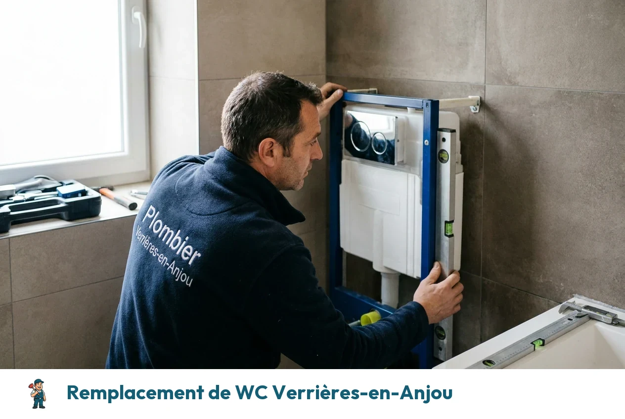 Remplacement de WC à Verrières-en-Anjou